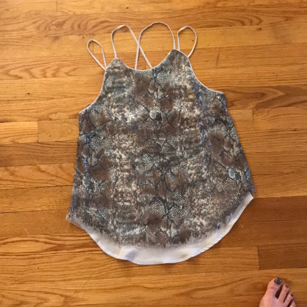 S Sequined Tank